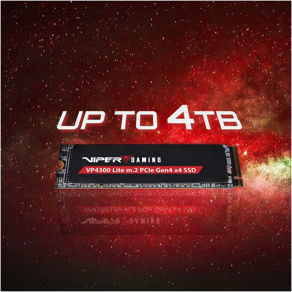 M.2 SSD - Patriot Memory VP4300 Lite 4TB PCIe 4.0 7400MB/s Skaitymas 6000MB/s Rašymas