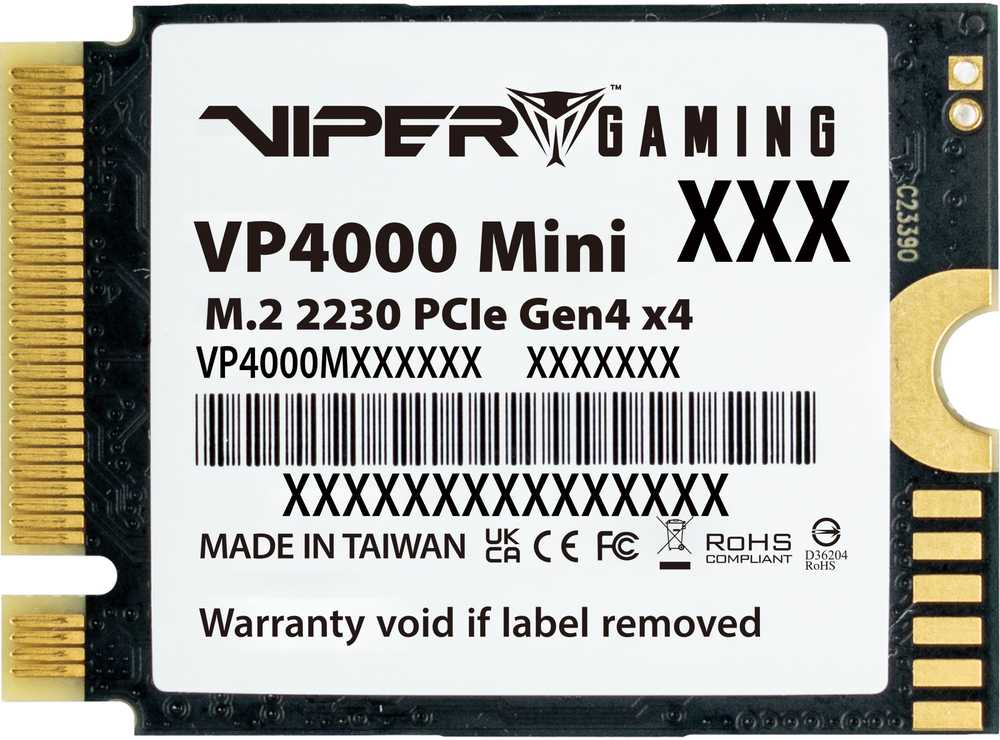 Kietasis diskas Patriot VP4000 Mini 2TB M.2 2230 PCI-E x4 Gen4 NVMe SSD (VP4000M2TBM23)
