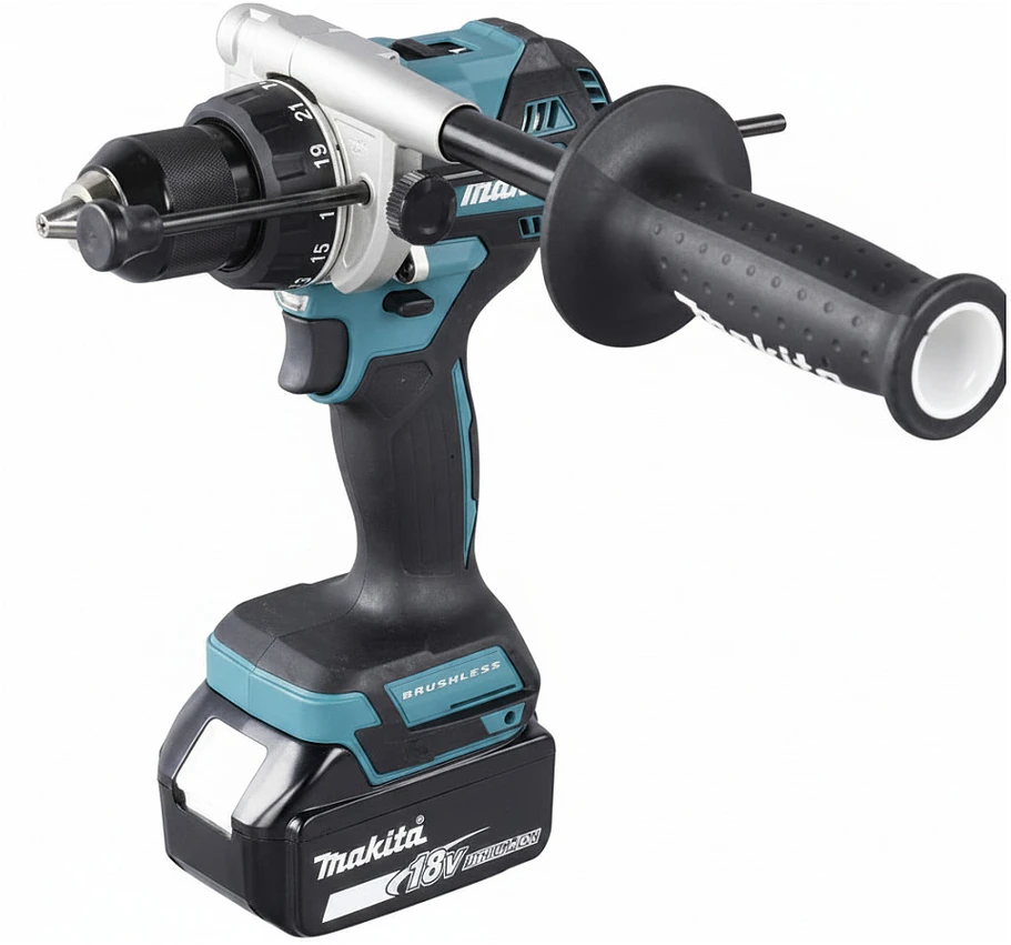 Makita DHP492Z Akumuliatorinis smūginis gręžtuvas 18V, BL-motor, Max 141 Nm, 130/65NM, Be akumuliatorių ir kroviklio!