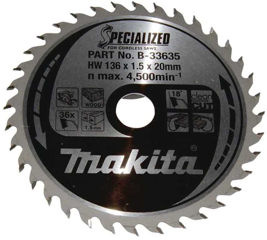 MAKITA DISKINIS PJŪKLAS 136x20x36z SPECIALIZED MEDIENAI