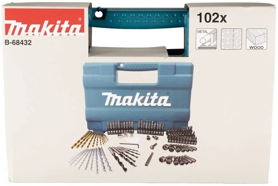 Grąžtas Makita B-68432 Sukimo antgalių komplektas 102 vnt.