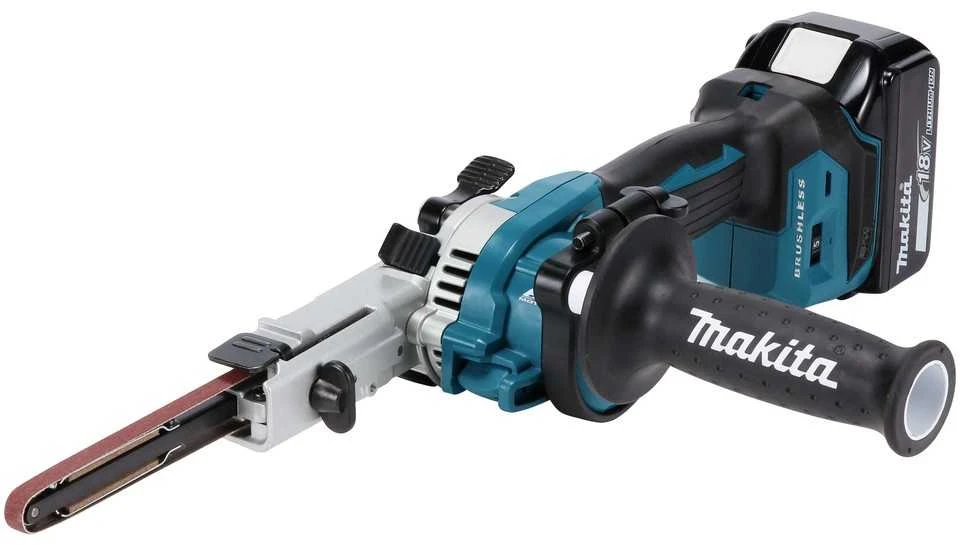 Makita DBS180Z Akumuliatorinis juostinis šlifuoklis, 18V, BL-motor, 9 x 533 mm, 1,8kg, Be akumuliatorių ir kroviklio!
