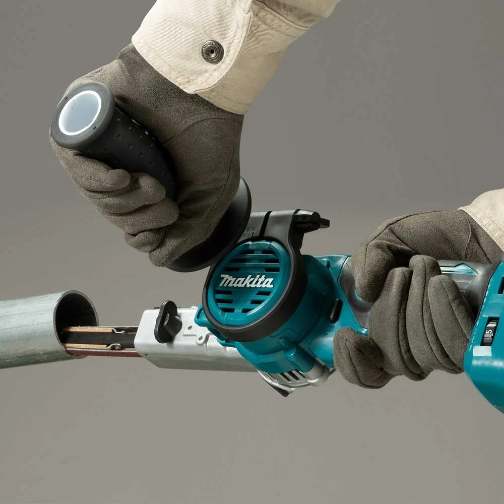 Makita DBS180Z Akumuliatorinis juostinis šlifuoklis, 18V, BL-motor, 9 x 533 mm, 1,8kg, Be akumuliatorių ir kroviklio!