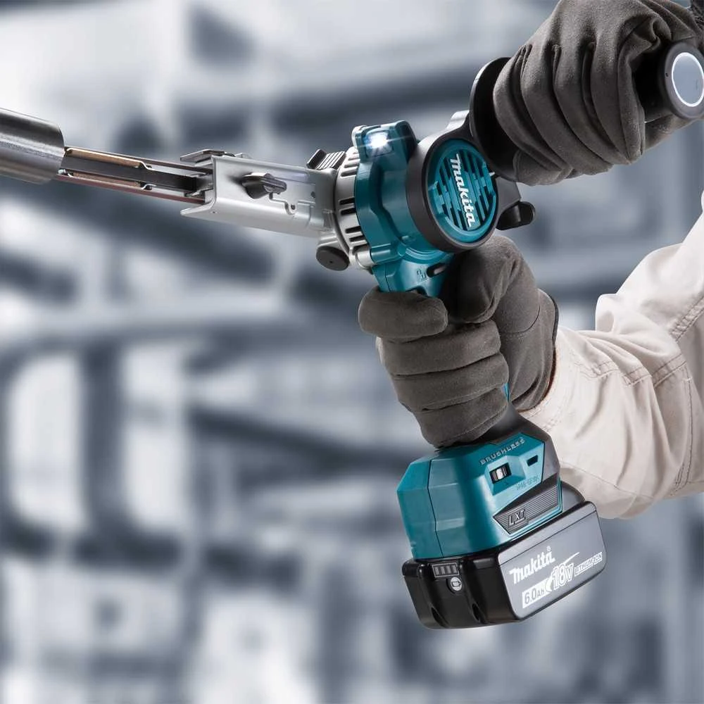Makita DBS180Z Akumuliatorinis juostinis šlifuoklis, 18V, BL-motor, 9 x 533 mm, 1,8kg, Be akumuliatorių ir kroviklio!