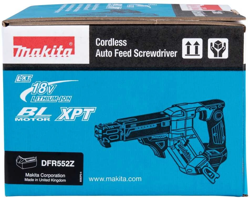 Makita DFR552Z Akumuliatorinis suktuvas, 18 V, BL-motor, 4500 min-1, 25-55mm, Be akumuliatorių ir kroviklio!