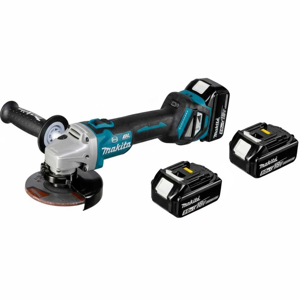 Makita kampinis šlifuoklis DGA513RT3J 18V 3x5,0Ah