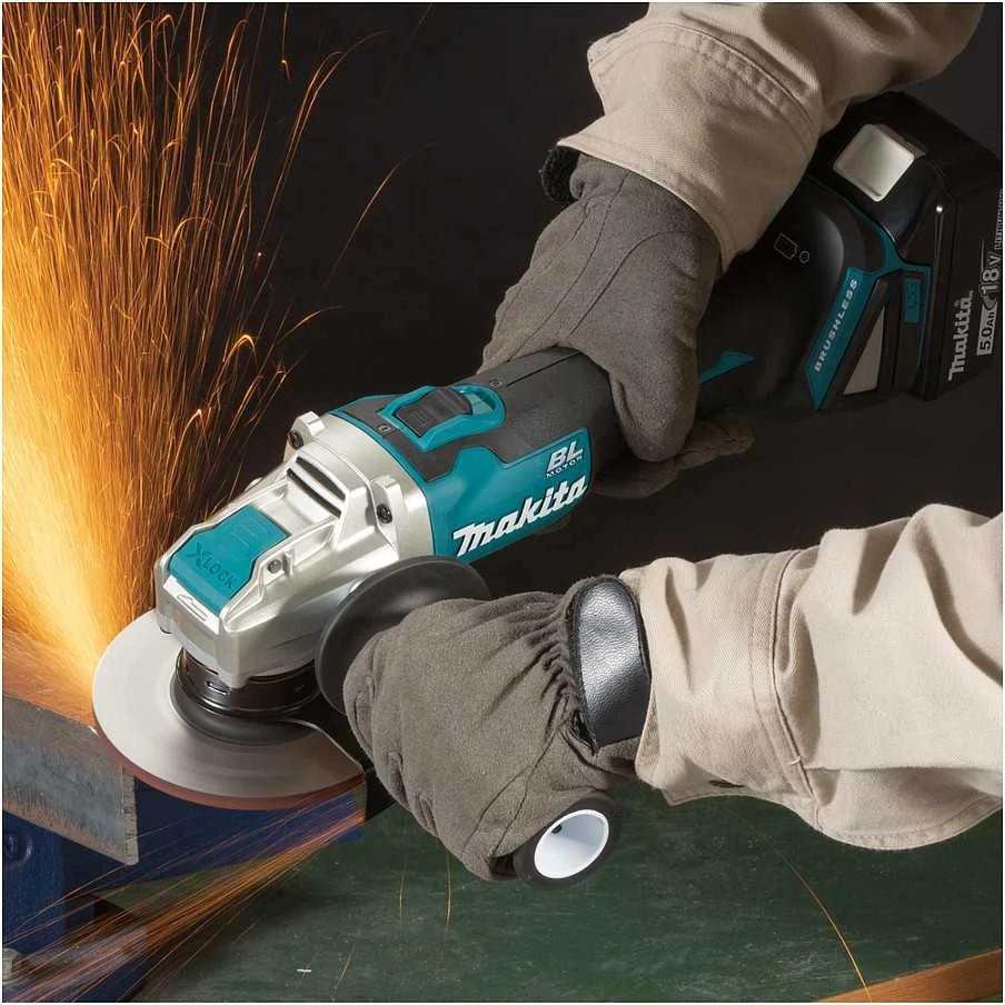 Makita DGA521ZX1 Akumuliatorinis kampinis šlifuoklis 18V, ø125mm, X-LOCK, 8500min-1, BL-motor, be akumuliatorių ir kroviklio!