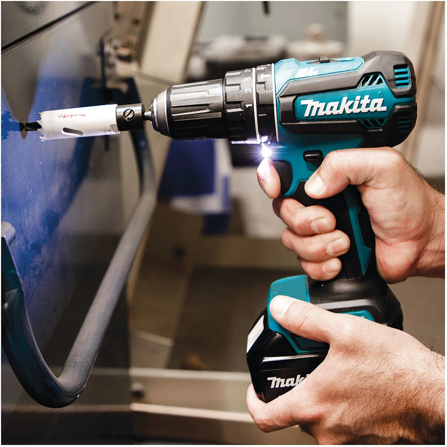 Makita DHP485Z Akumuliatorinis smūginis gręžtuvas, 18 V, 50/25 Nm, 1,7kg, LED, BL-motor, Be akumuliatorių ir kroviklio!