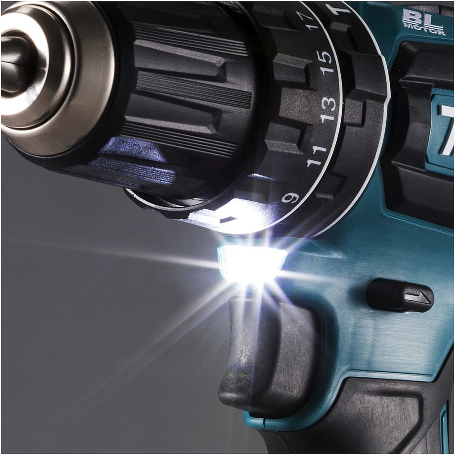 Makita DHP485Z Akumuliatorinis smūginis gręžtuvas, 18 V, 50/25 Nm, 1,7kg, LED, BL-motor, Be akumuliatorių ir kroviklio!