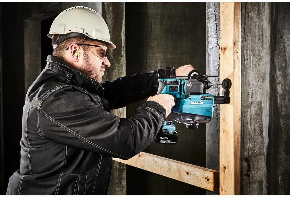 Makita DHR182ZU Akumuliatorinis perforatorius, 18 V, SDS-PLUS, 1,7J, LED, AWS, Be akumuliatorių ir kroviklio!