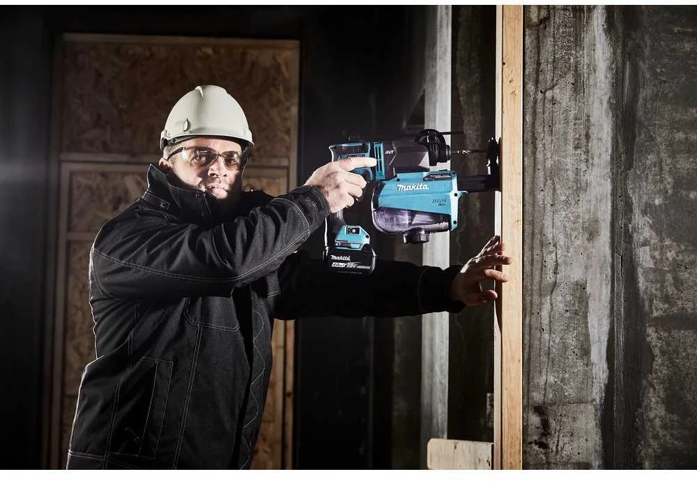 Makita DHR182ZU Akumuliatorinis perforatorius, 18 V, SDS-PLUS, 1,7J, LED, AWS, Be akumuliatorių ir kroviklio!