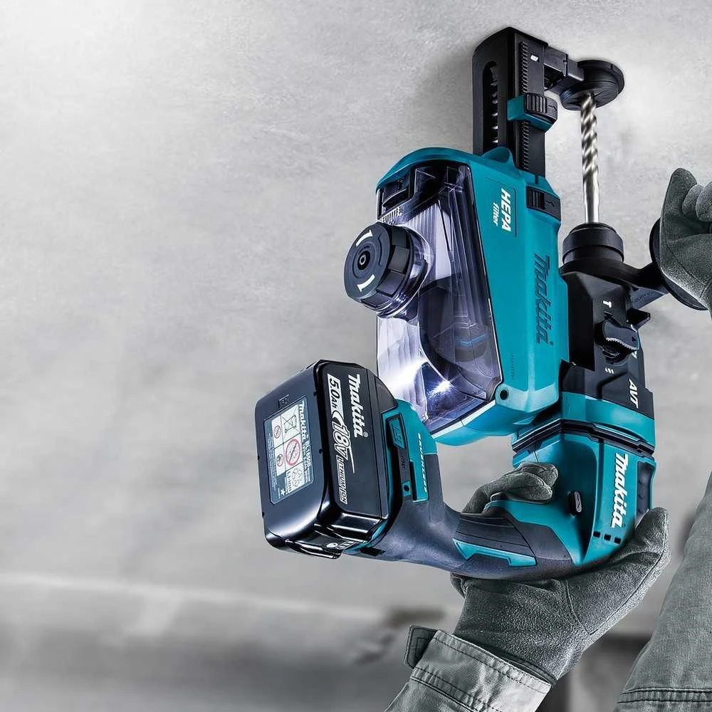 Makita DHR182ZU Akumuliatorinis perforatorius, 18 V, SDS-PLUS, 1,7J, LED, AWS, Be akumuliatorių ir kroviklio!