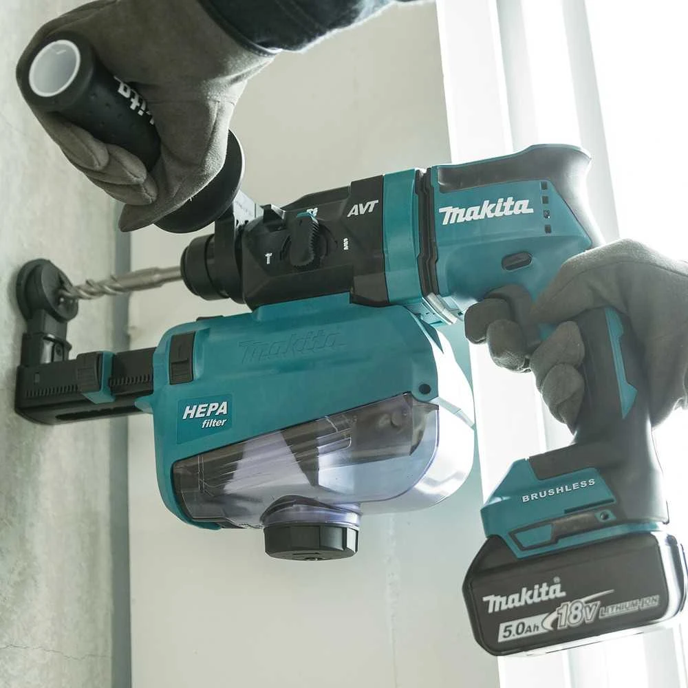 Makita DHR182ZU Akumuliatorinis perforatorius, 18 V, SDS-PLUS, 1,7J, LED, AWS, Be akumuliatorių ir kroviklio!