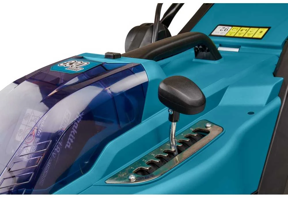 Makita DLM330RT akumuliatorinė vejapjovė 18 V ličio jonų, 1 x 5,0 Ah, DC18RC, 33 cm, 3 viename (pjovimas / surinkimas / mulčiavimas), 12,6kg,