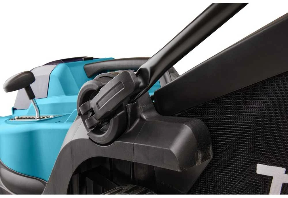 Makita DLM330RT akumuliatorinė vejapjovė 18 V ličio jonų, 1 x 5,0 Ah, DC18RC, 33 cm, 3 viename (pjovimas / surinkimas / mulčiavimas), 12,6kg,