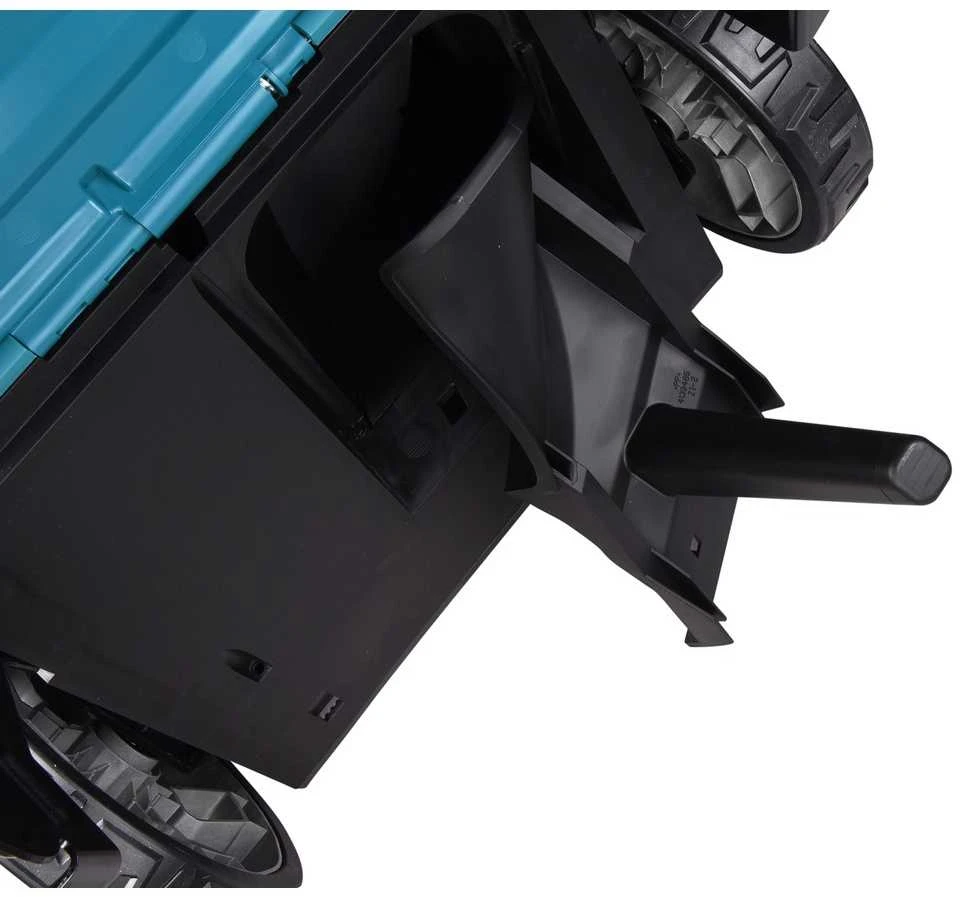 Makita DLM480Z akumuliatorinė vejapjovė 2 x 18 V, 48 cm, 4 viename (pjovimas / surinkimas / mulčiavimas / išmetimas į galą), 24,5kg, plastikinis korpusas, be akumuliatorinio ir krovinio