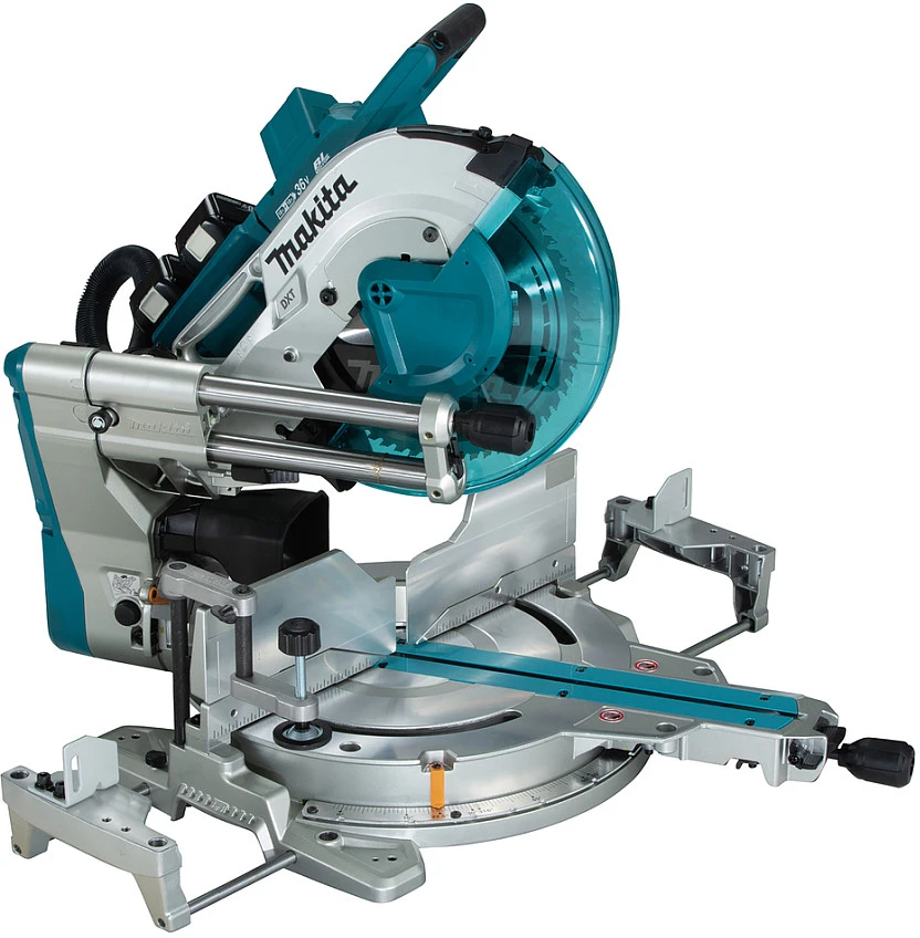 Makita DLS211ZU Akumuliatorinis pjovimo staklės 2x18 V, 305 mm, 107x363 mm, AWS (su AWS lustu), DXT, ADT, bešepetėlinis variklis, Be akumuliatorių ir kroviklio!
