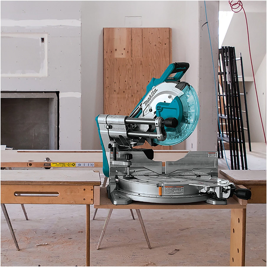 Makita DLS211ZU Akumuliatorinis pjovimo staklės 2x18 V, 305 mm, 107x363 mm, AWS (su AWS lustu), DXT, ADT, bešepetėlinis variklis, Be akumuliatorių ir kroviklio!