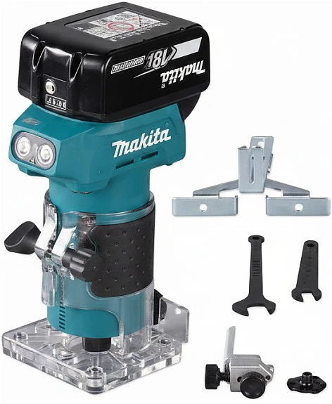 Makita DRT52Z Akumuliatorinis freza 6mm, 30.000 r/min, komplektuojama be akumuliatorių ir kroviklio!