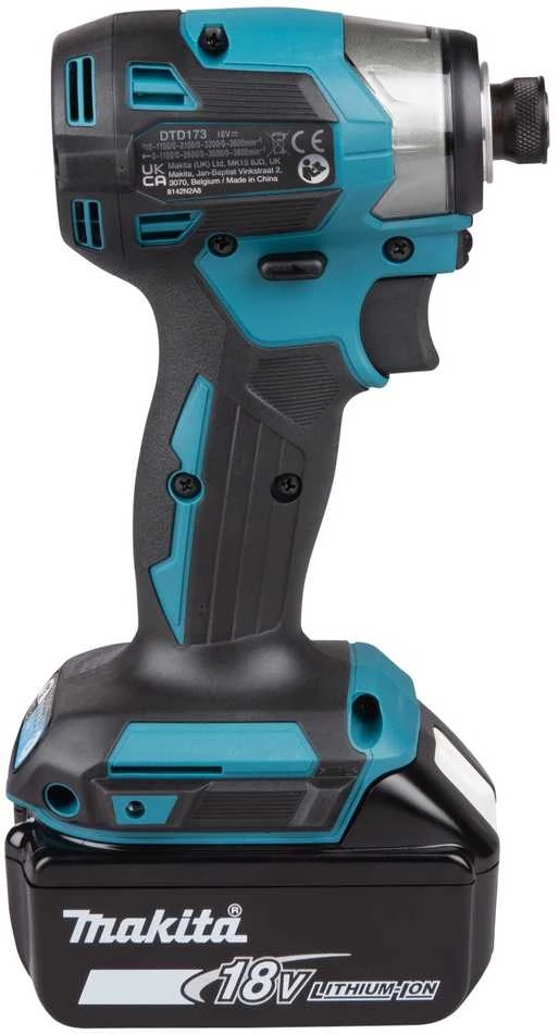 akumuliatorinė wkrętarka smūginis 18V Makita [DTD173RTJ] 2x5,0Ah, LXT