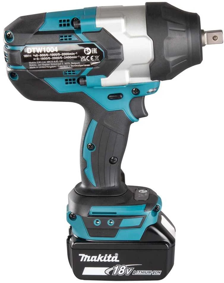 Makita DTW1004Z Akumuliatorinis smūginis veržliasukis 18V, 1050 Nm, LED, 1/2" (PIN SHANK), Be akumuliatorių ir kroviklio!