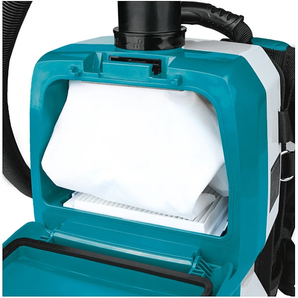 Makita DVC265ZXU Akumuliatorinis dulkių siurblys (kuprinė) 2x18 V Li-ion, AWS, Be akumuliatorių ir kroviklio!