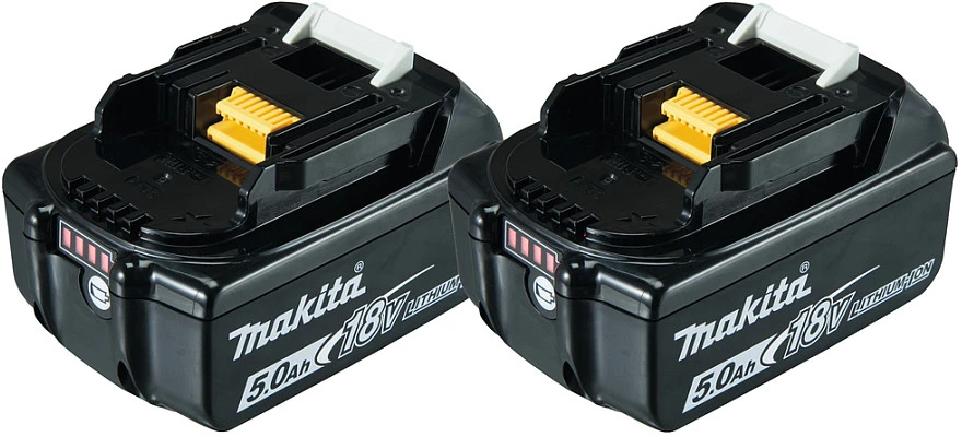 Akumuliatoriai Makita Twinpack BL1850B, 18 V, 2x5,0 Ah Li-ion