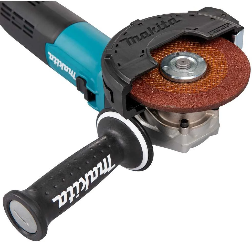 Makita GA5091X01 Kampinis šlifuoklis, 1900 W, 125 mm, SJS², AFT, Mechaninis stabdys, 2800-11500 min-1, antivibracinė šoninė rankena