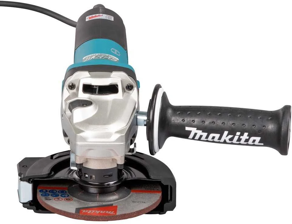 Makita GA5091X01 Kampinis šlifuoklis, 1900 W, 125 mm, SJS², AFT, Mechaninis stabdys, 2800-11500 min-1, antivibracinė šoninė rankena