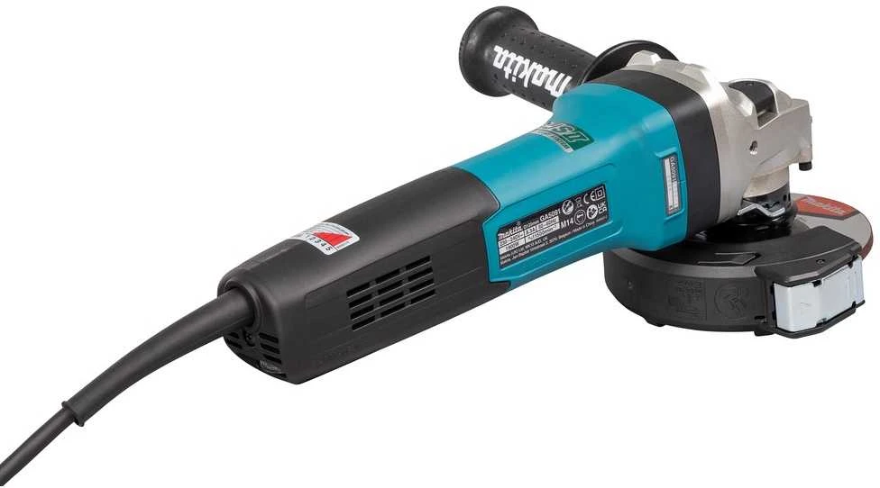 Makita GA5091X01 Kampinis šlifuoklis, 1900 W, 125 mm, SJS², AFT, Mechaninis stabdys, 2800-11500 min-1, antivibracinė šoninė rankena