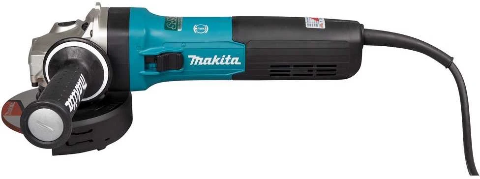 Makita GA5091X01 Kampinis šlifuoklis, 1900 W, 125 mm, SJS², AFT, Mechaninis stabdys, 2800-11500 min-1, antivibracinė šoninė rankena