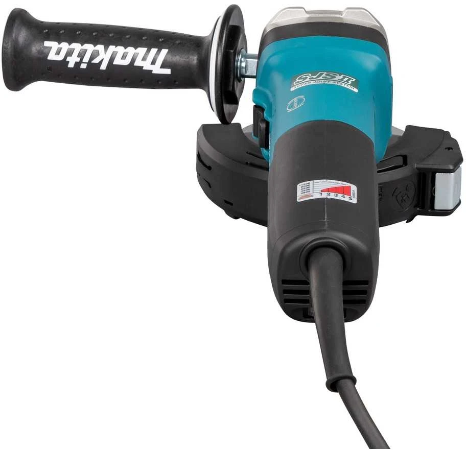 Makita GA5091X01 Kampinis šlifuoklis, 1900 W, 125 mm, SJS², AFT, Mechaninis stabdys, 2800-11500 min-1, antivibracinė šoninė rankena