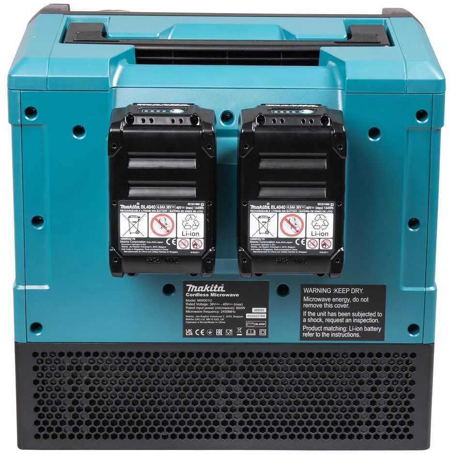 Makita MW001GZ Akumuliatorinė XGT mikrobangų krosnelė 40V Max; 8 L; Max 500W; 8,9kg; Be akumuliatorių ir kroviklio!