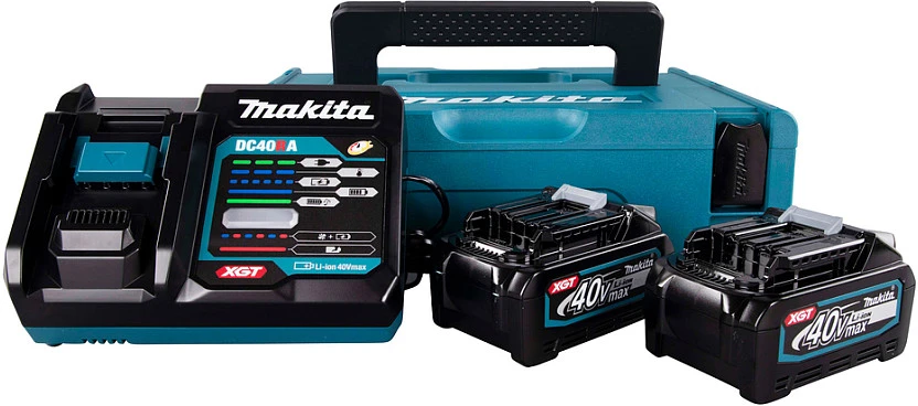 Makita Akumuliatorių ir kroviklio komplektas XGT®, 40Vmax 191J97-1 XGT® • 40Vmax • 2vnt 4.0Ah • DC40RA