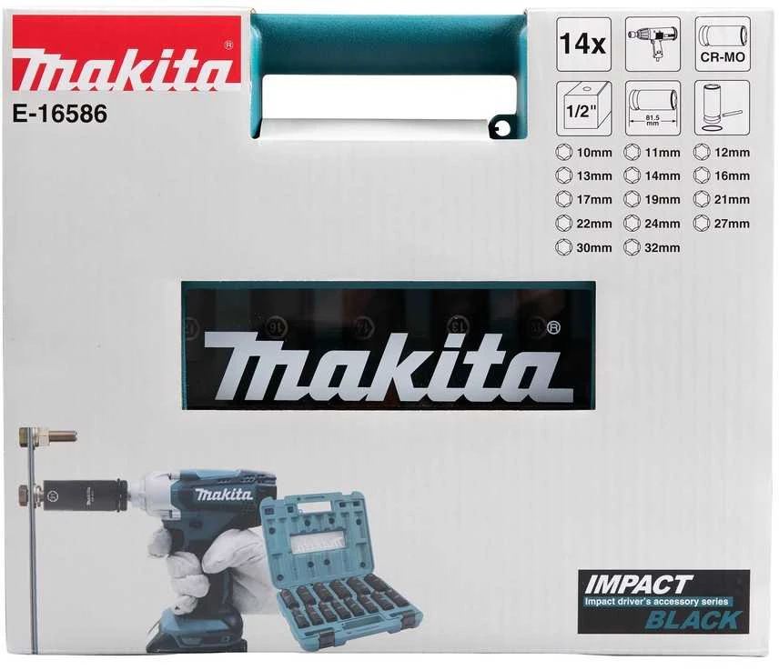 Makita Sukimo antgalių komplektas 14 vnt. 1/2''x 81,5mm E-16586