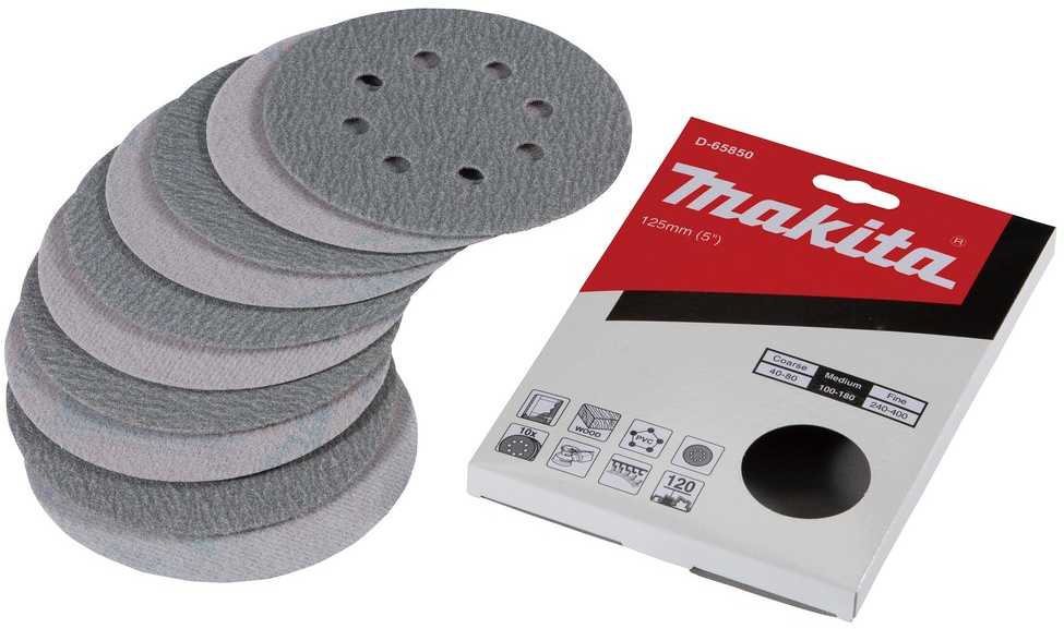 Makita šlifavimo popierius Kl 125mm K120(10)