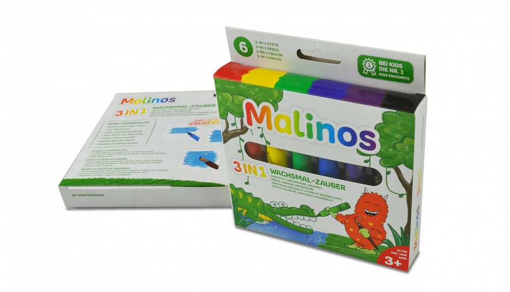 Malinos Malinos Wachsmalstifte Wachsmal-Zauber 6 Farben 3+