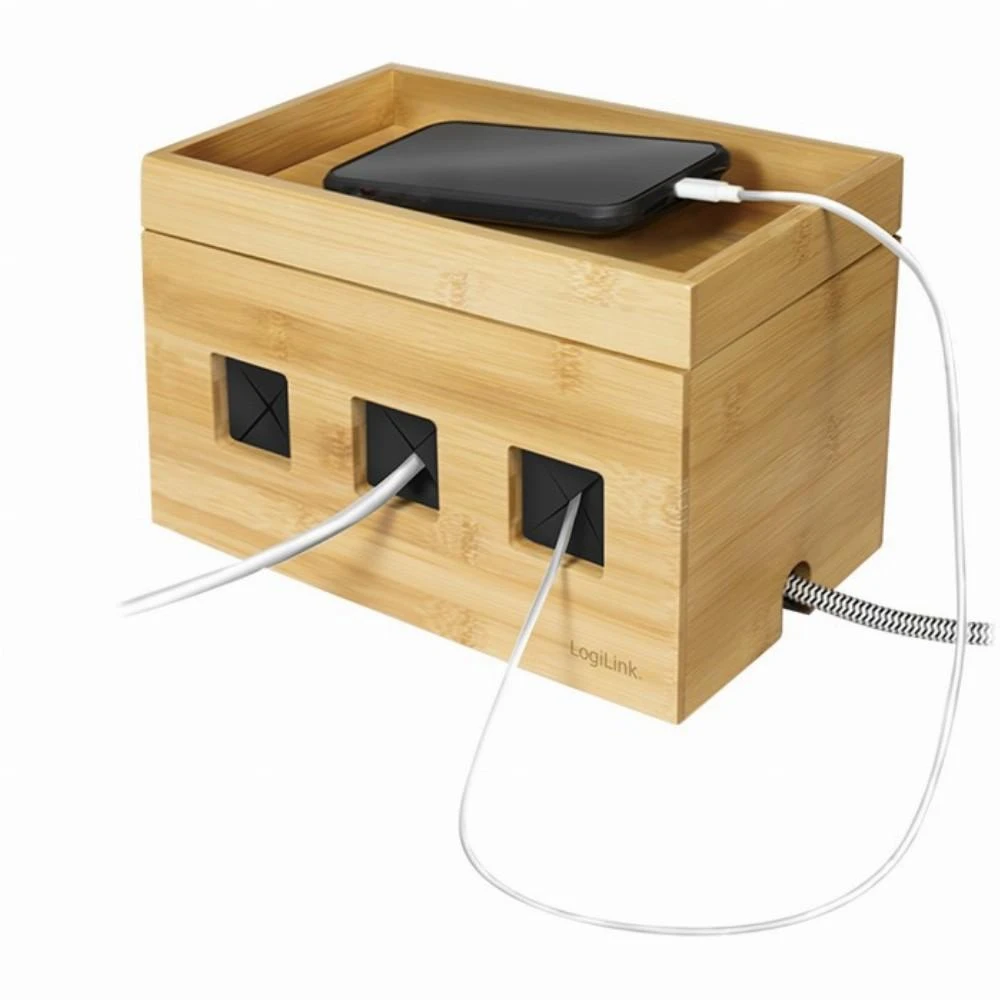 LOGILINK KAB0076 Cable box 255x140x165 mm bamboo