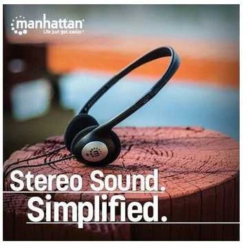 Manhattan Stereo Ausinės Su lankeliu Juoda