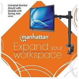 Manhattan 461542 monitoriaus laikiklis arba stovas 81,3 cm (32") Gnybtas Juoda