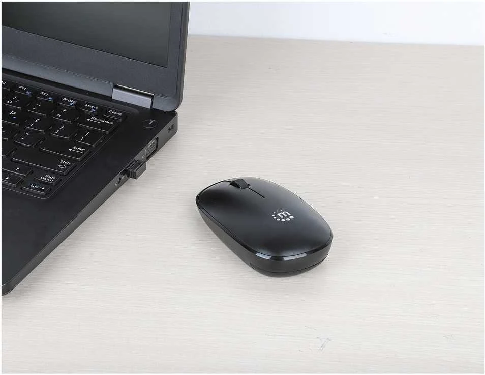 Manhattan MW3050 Optinė belaidė USB pelė, USB-A Nano,3 mygtukai with Scroll, 1200dpi, Juodas, 190312