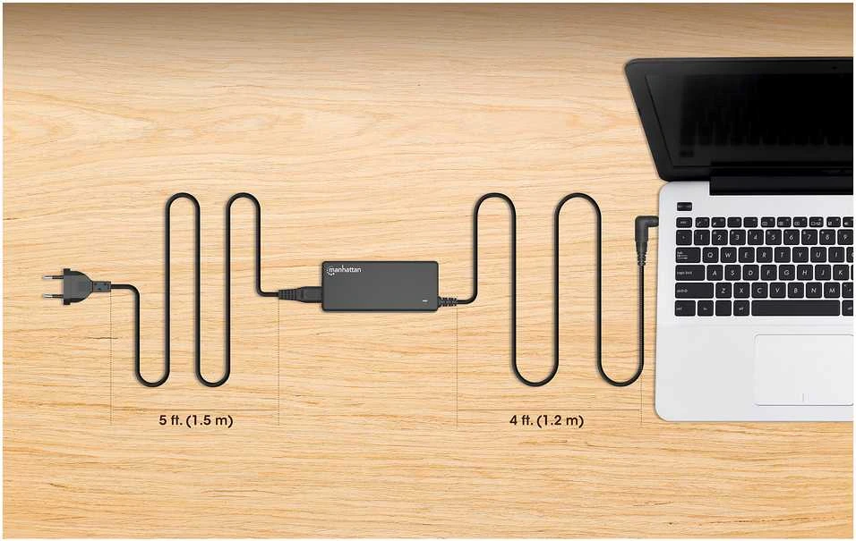 Nešiojamojo kompiuterio maitinimo adapteris Manhattan 60 W, Wiele wtyczek, 4 A, 20 V (180962)