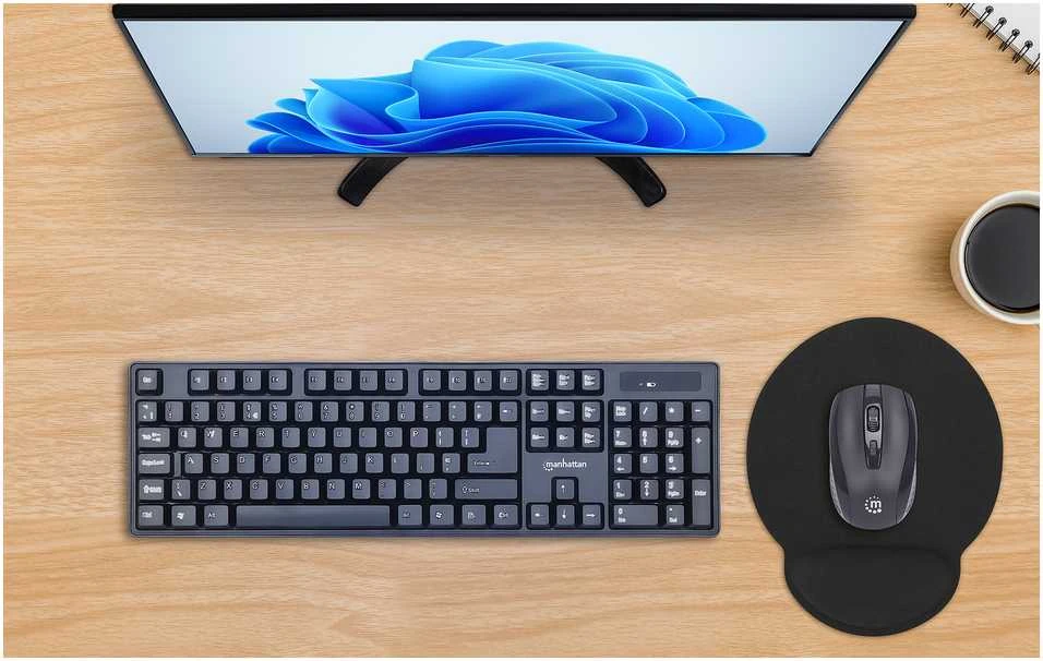 Intracom MANHATTAN Wrist-Rest Pelės kilimėlis Ergonomiškas dizainas Kovoja su nuovargiu Neslystantis pagrindas Minkštas riešo atramas jaučiasi kaip gelis juodas