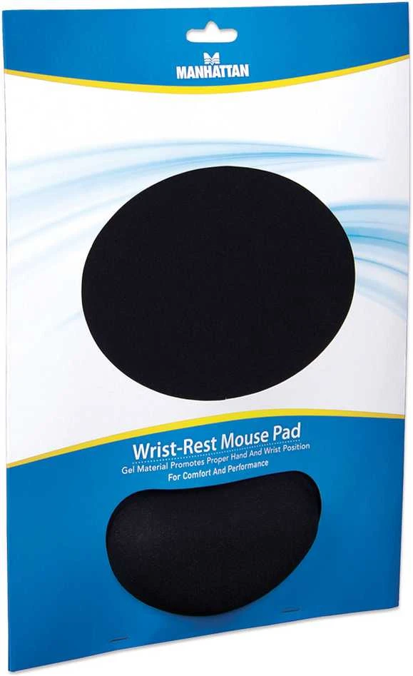 Intracom MANHATTAN Wrist-Rest Pelės kilimėlis Ergonomiškas dizainas Kovoja su nuovargiu Neslystantis pagrindas Minkštas riešo atramas jaučiasi kaip gelis juodas