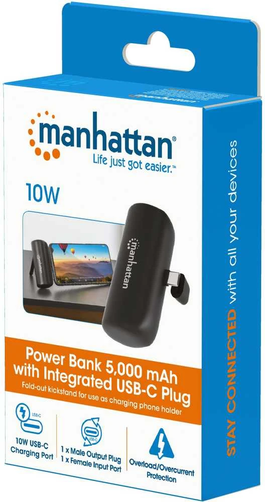 Powerbank Manhattan 5000mAh Juodas (102636)