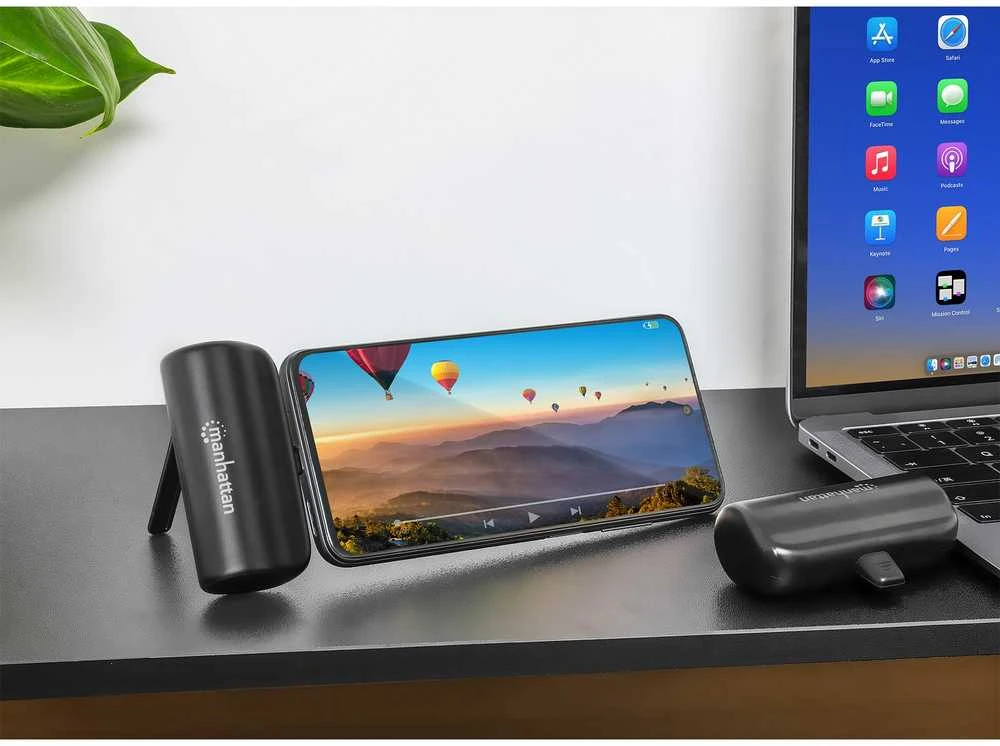 Powerbank Manhattan 5000mAh Juodas (102636)