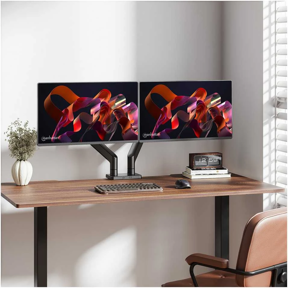 Manhattan Laikiklis biurkowy na 2 monitory 17'' - 45'' 462587