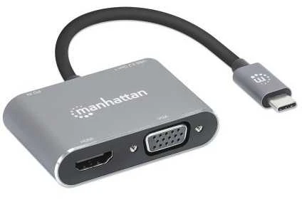 Manhattan USB-C adapteris su HDMI ir VGA jungtimis