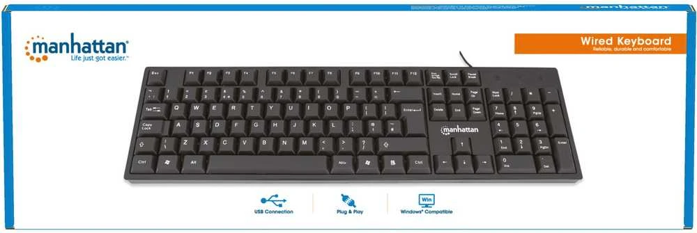 Manhattan Products Manhattan 179324 USB klaviatūra juoda