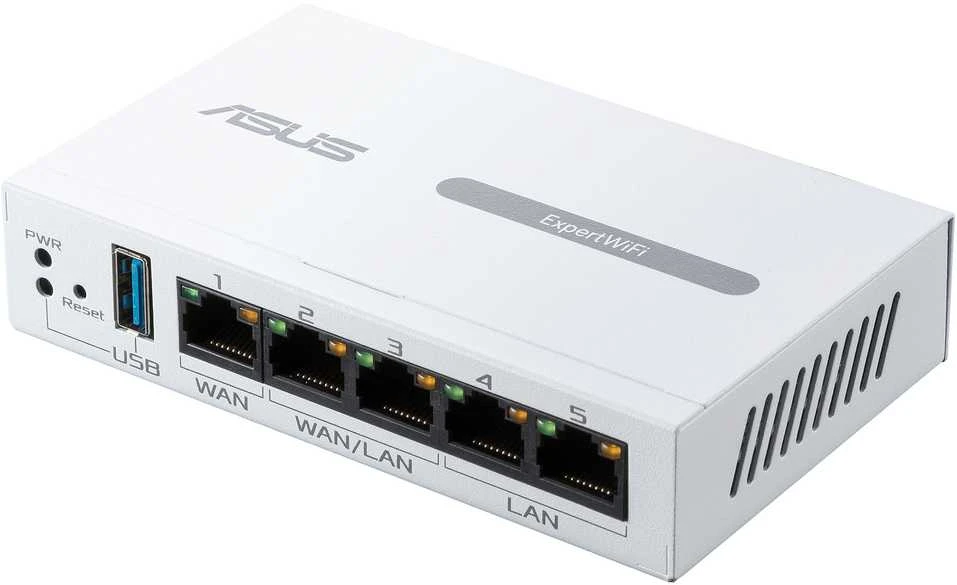 Modemas Asus | Gigabito VPN laidinis maršrutizatorius | ExpertWiFi EBG15 | 10/100/1000 Mbps | Ethernet LAN (RJ-45) jungtys 3 | Tinklo palaikymas: Taip | MU-MiMO: Taip | Antenos tipas: Vidinė | 1